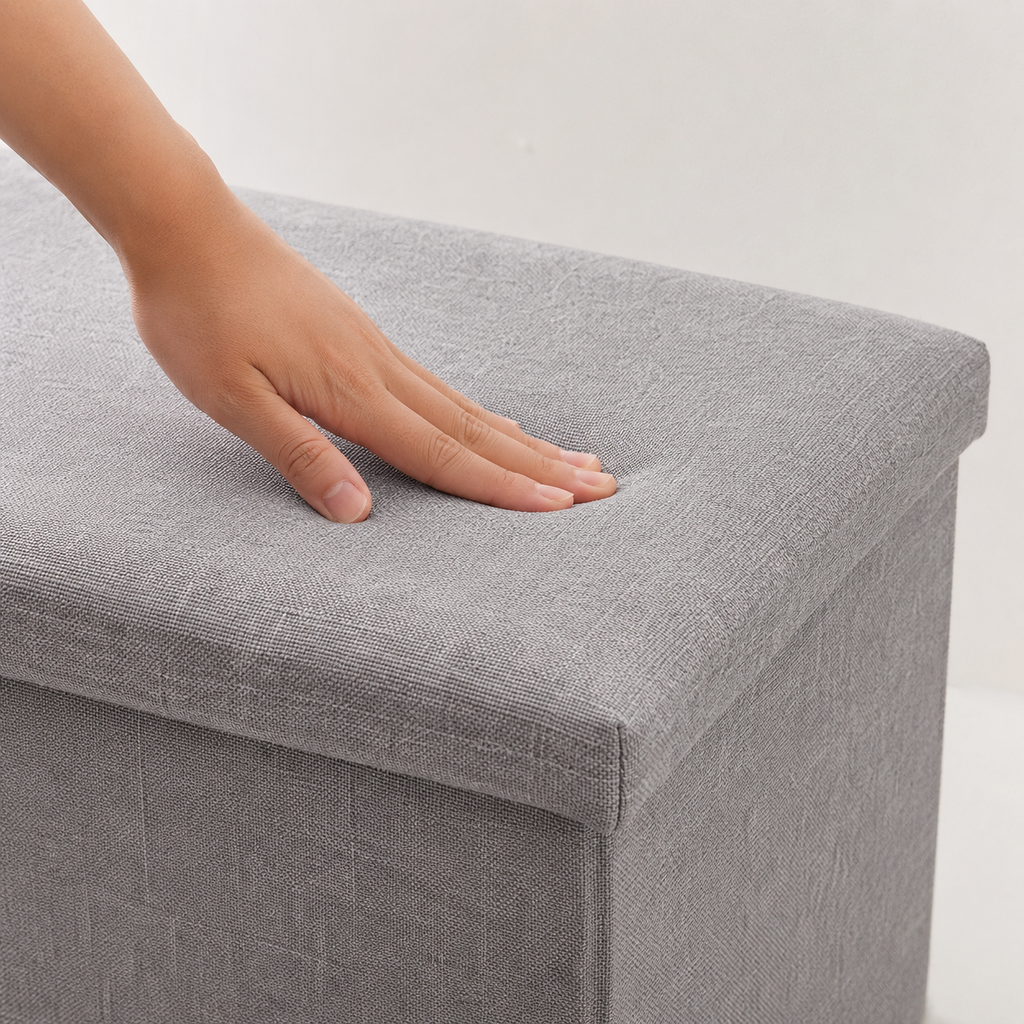 Storage Box Foldable Ottoman Seat Toy Storage Box Foot Stool Bench Home Stool UK--40 Cm X 25 Cm X 25 Cm