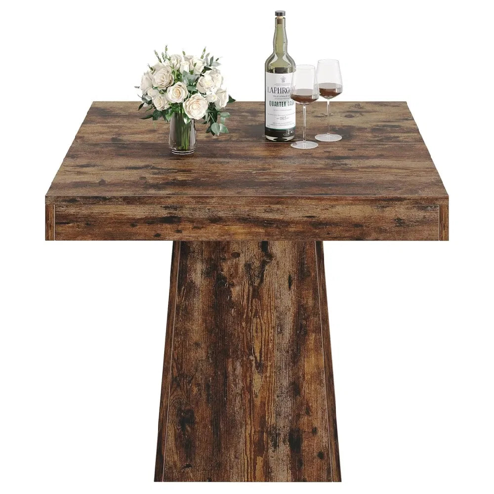 Square Farmhouse Dining Table, 31" – Gray — product photo