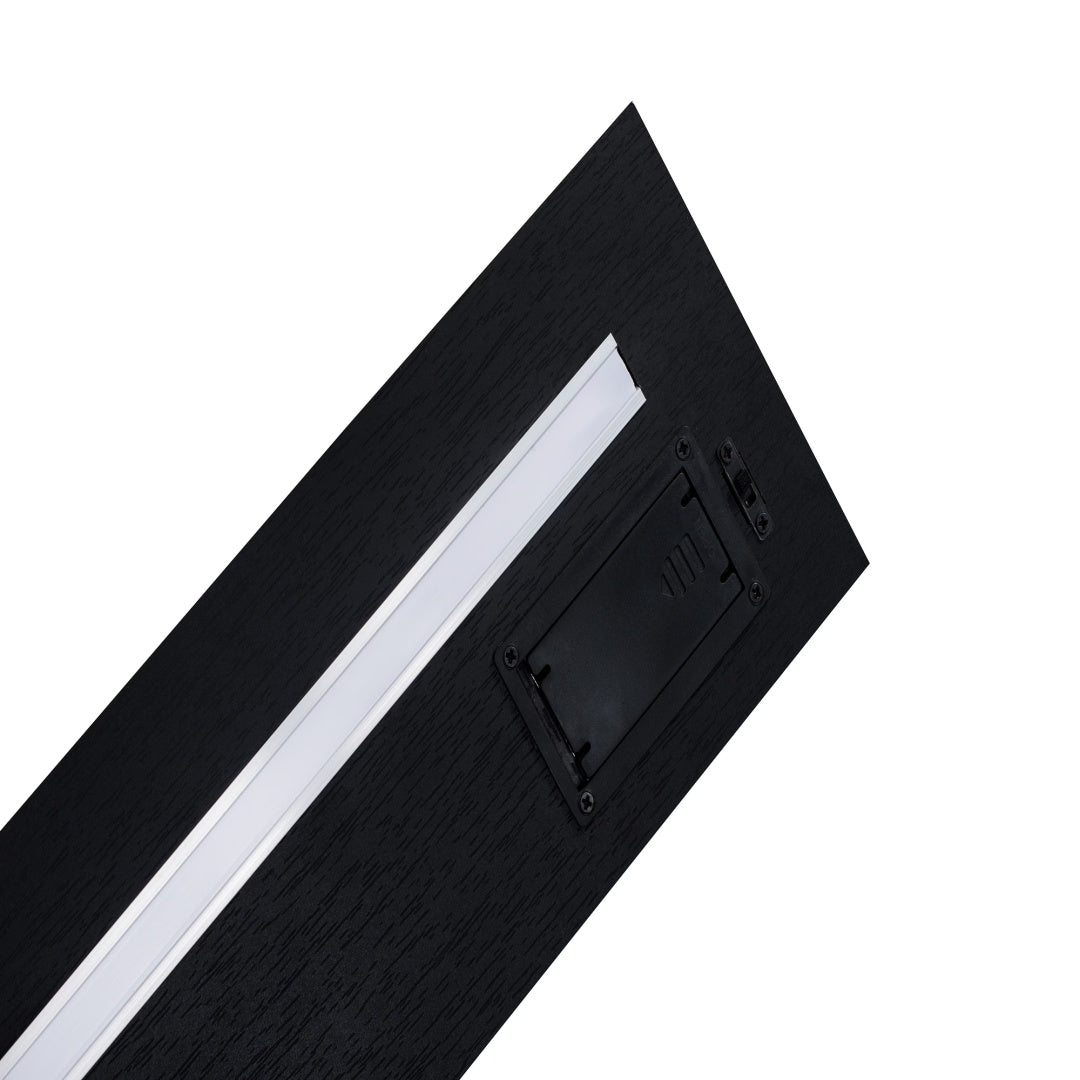 18" Floating Wall Shelf with LED Light – Black — detail