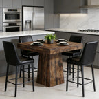 Square Farmhouse Dining Table, 31" – Gray — room view