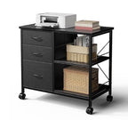 Rolling Printer Stand & File Cabinet with Drawers — product photo