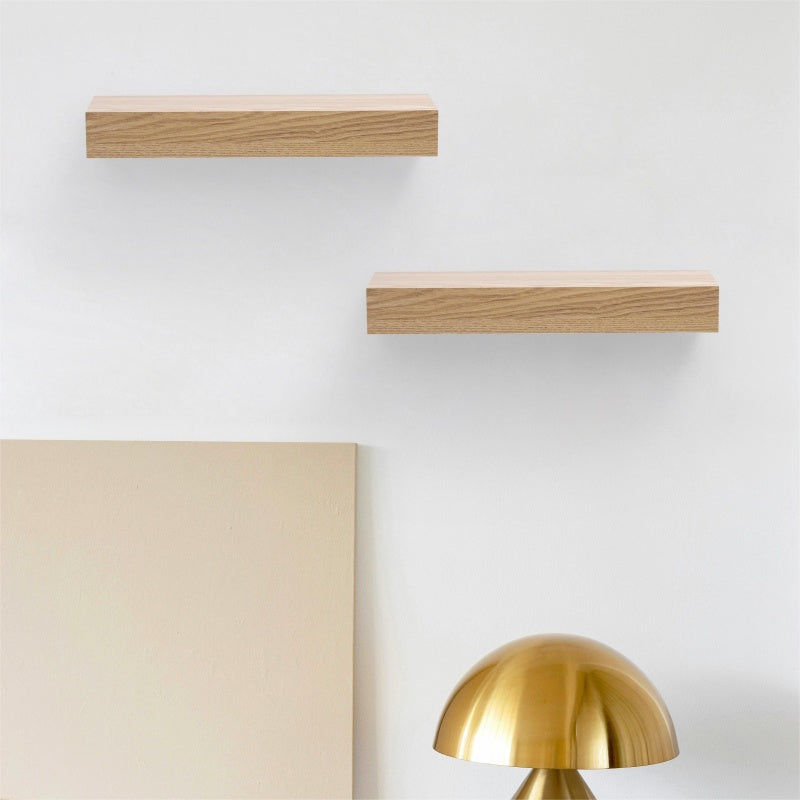12" Floating Wall Shelf, Compact – Maple — room view angled