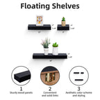 18" Floating Wall Shelf, Wood – Walnut — features