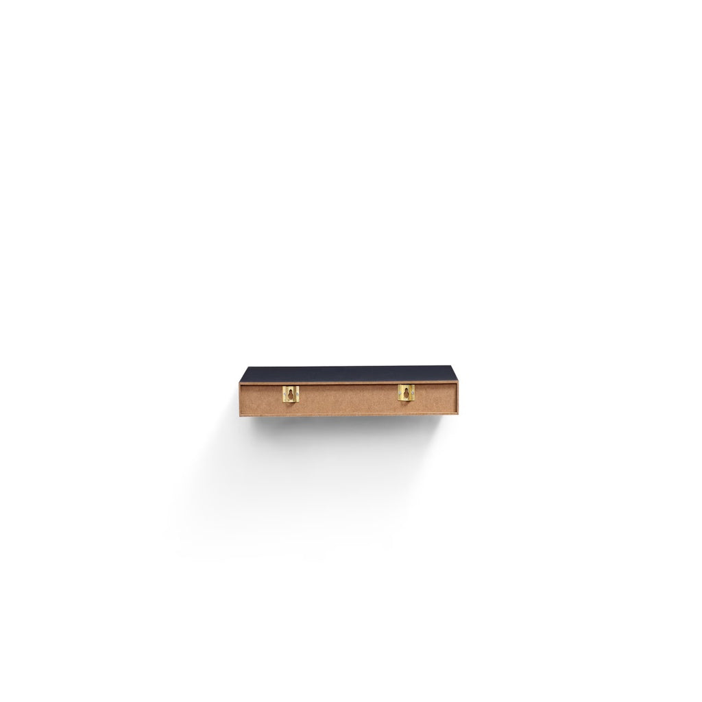 15" Floating Wall Shelf with Hidden Brackets – Black — product photo