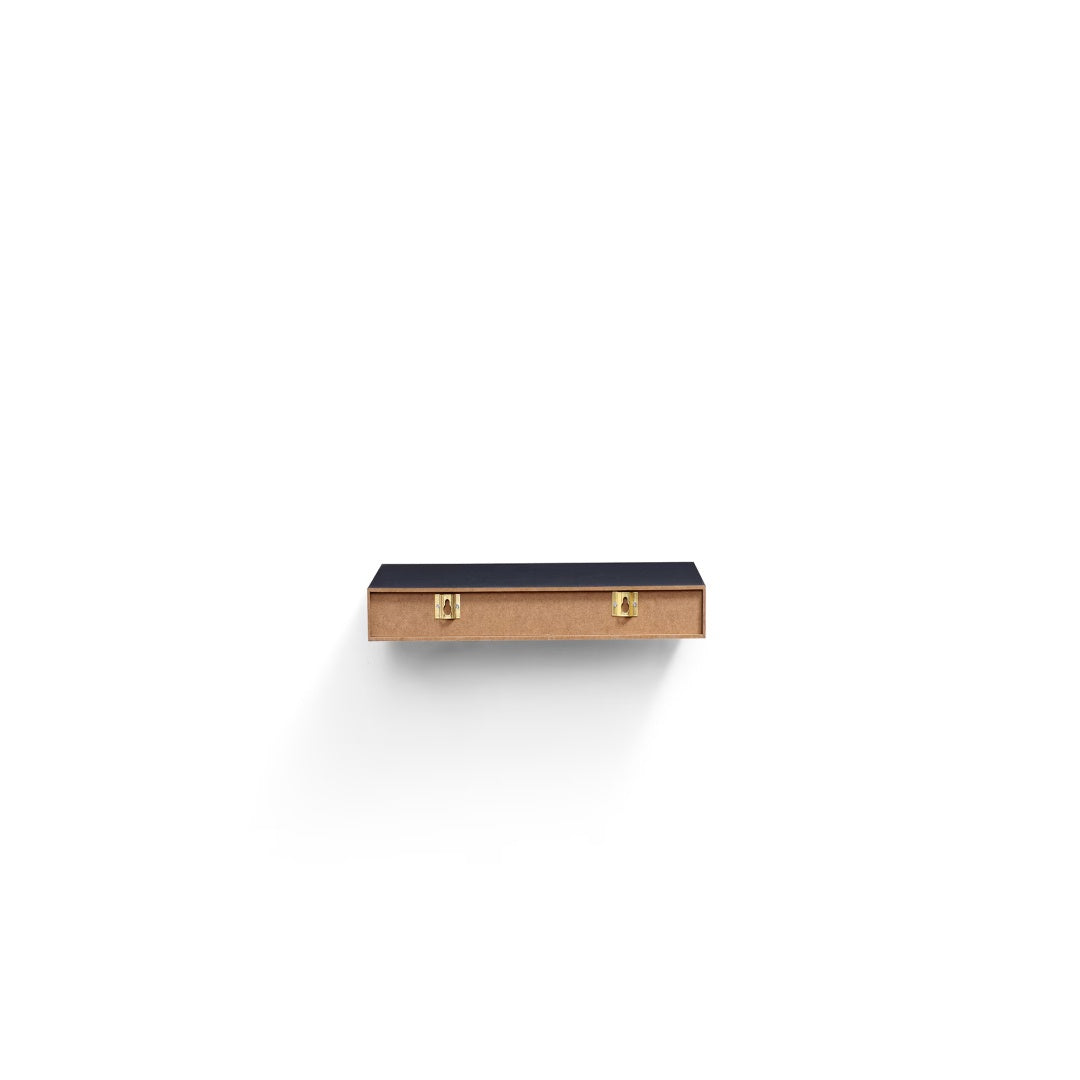 15" Floating Wall Shelf with Hidden Brackets – Black — product photo