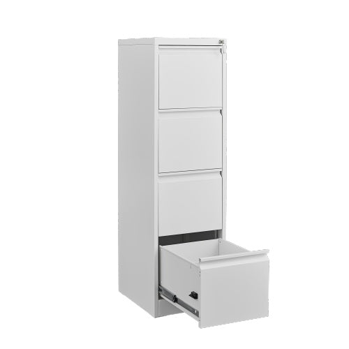 4-Drawer Vertical File Cabinet with Lock – White — product photo