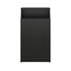 2-Door Storage Tower with Shelves – Black — product photo