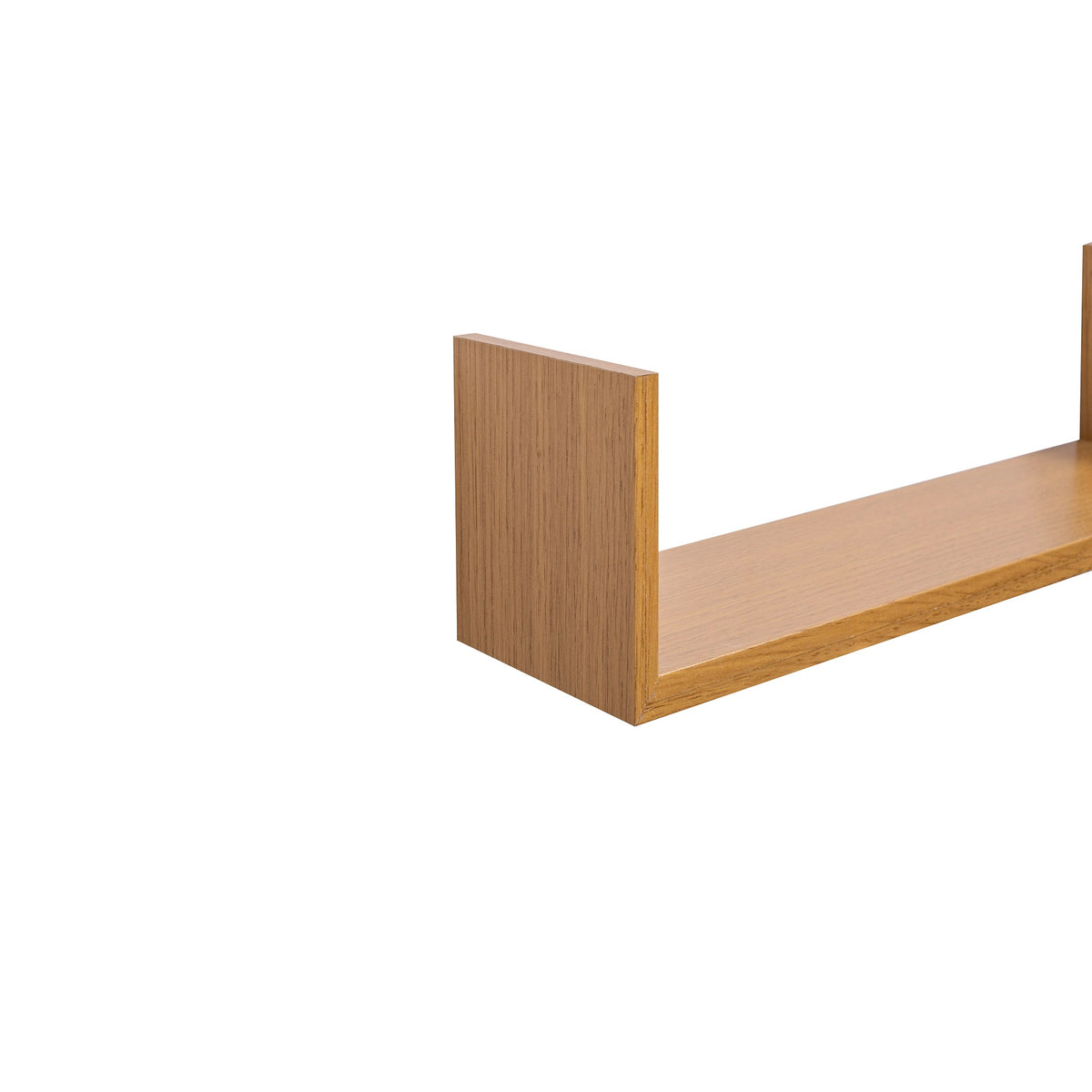 14" Floating Wall Shelf, Wood – Golden — product photo