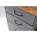 Rolling Printer Stand & File Cabinet with Drawers — detail