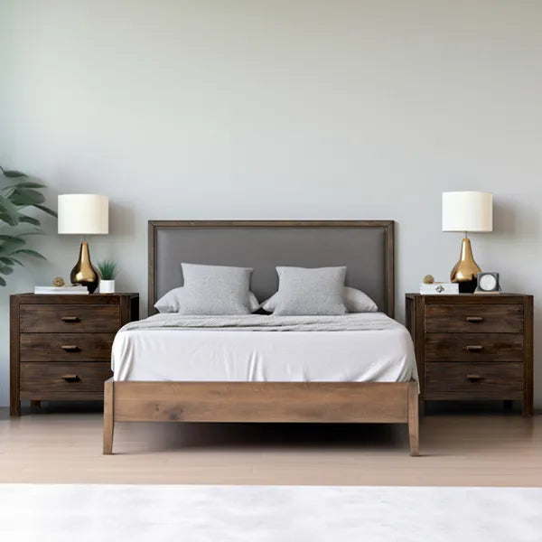 3-Drawer Nightstand with USB Charging & Outlets — room view wide