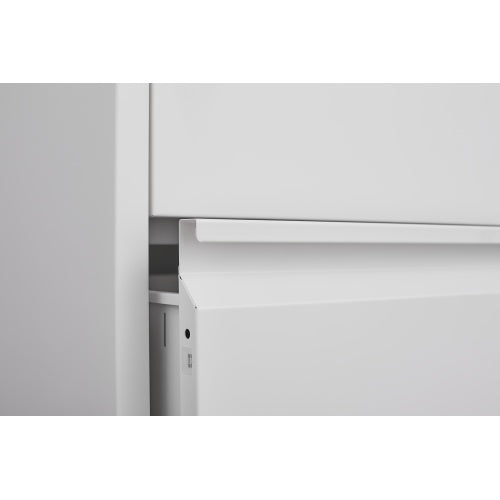 4-Drawer Vertical File Cabinet with Lock – White — detail