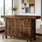 Bar Table with Storage Shelves, Counter-Height — room view angled
