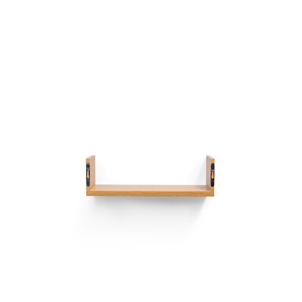 14" Floating Wall Shelf, Wood – Golden — product photo