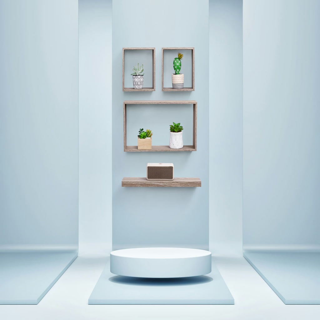 18" Floating Wall Shelf, Wood – Maple — product photo