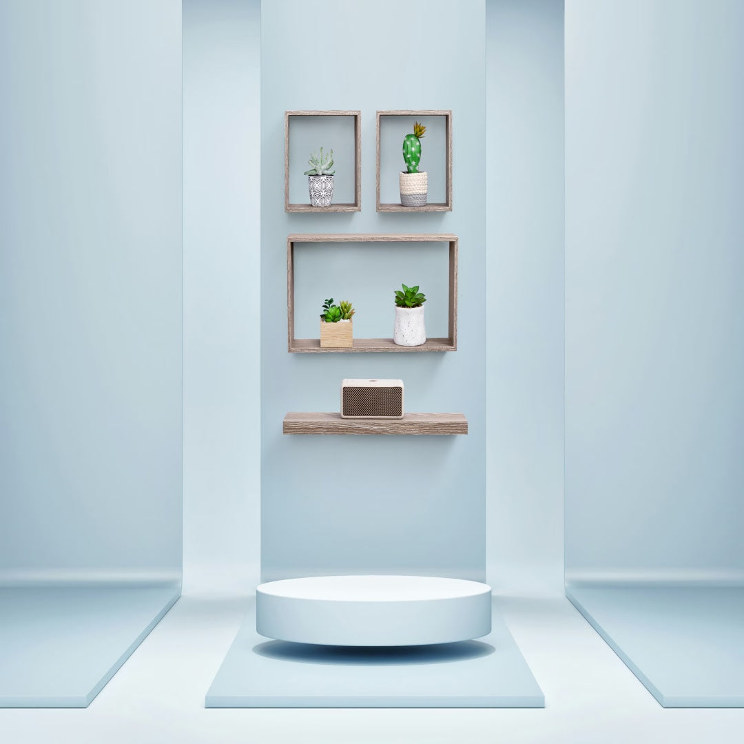 18" Floating Wall Shelf, Wood – Maple — product photo