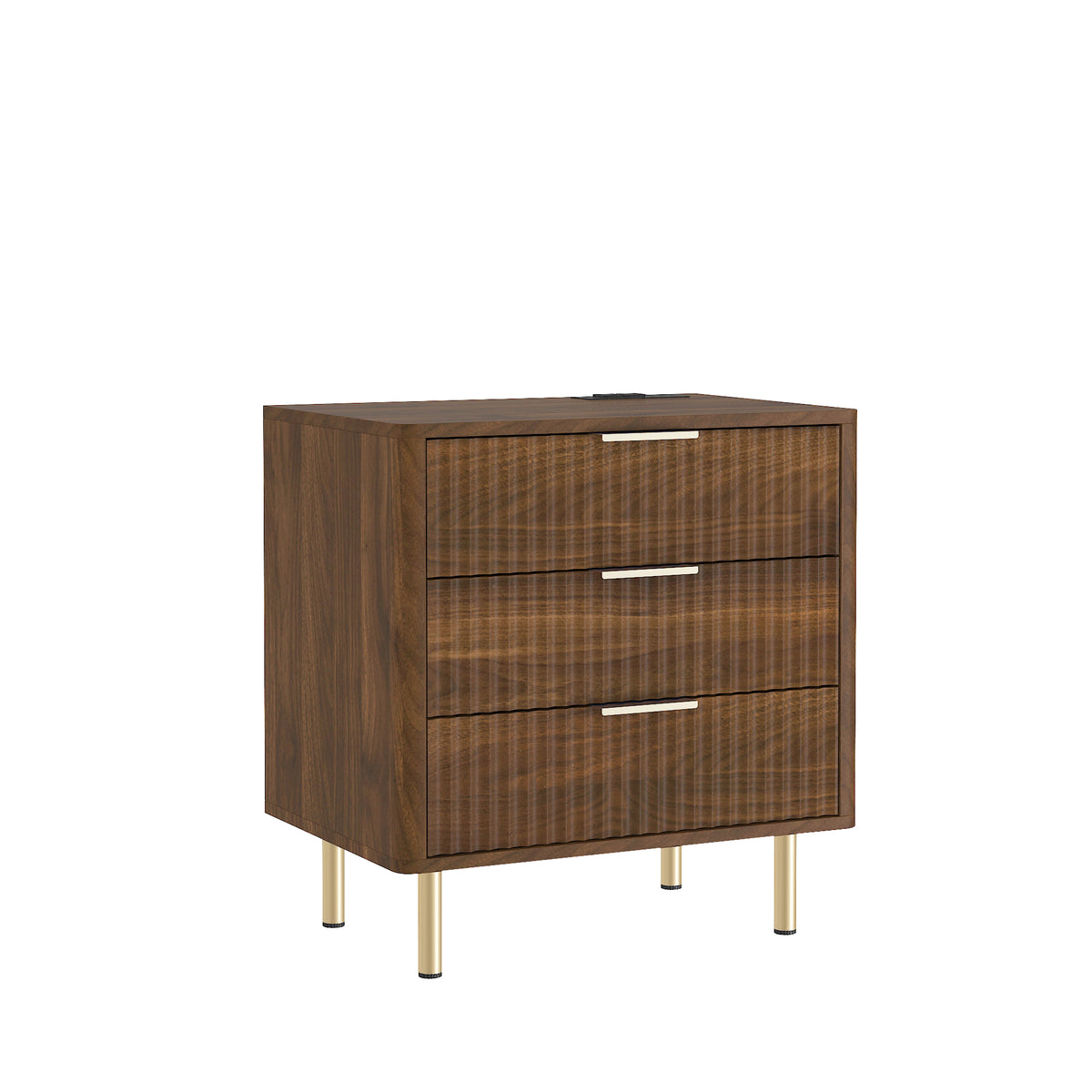 Nightstand with Charging Station & Night Light – Wood — product photo