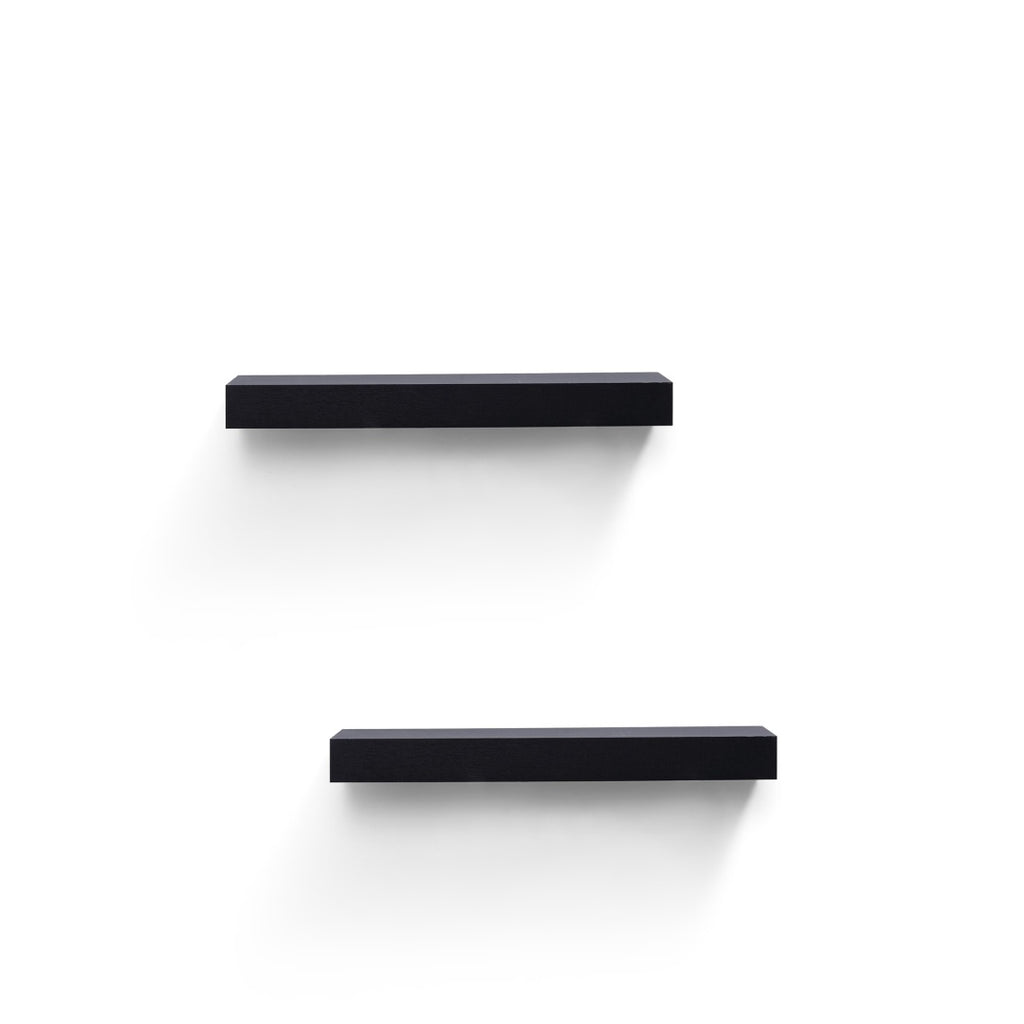 18" Floating Wall Shelf with LED Light – Black — product photo