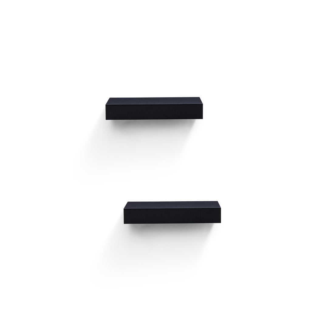 15" Floating Wall Shelf with Hidden Brackets – Black — product photo