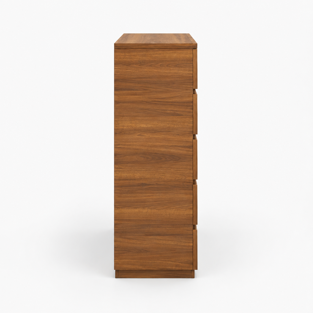 12 Drawers Double Dresser, Modern Wood Dresser Chest Of Drawers With Large Storage Space For Bedroom, Walnut — studio side profile