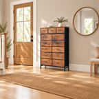 13-in Fabric Drawer Storage Tower, 56.7-inch Tall Organizer — entryway wide
