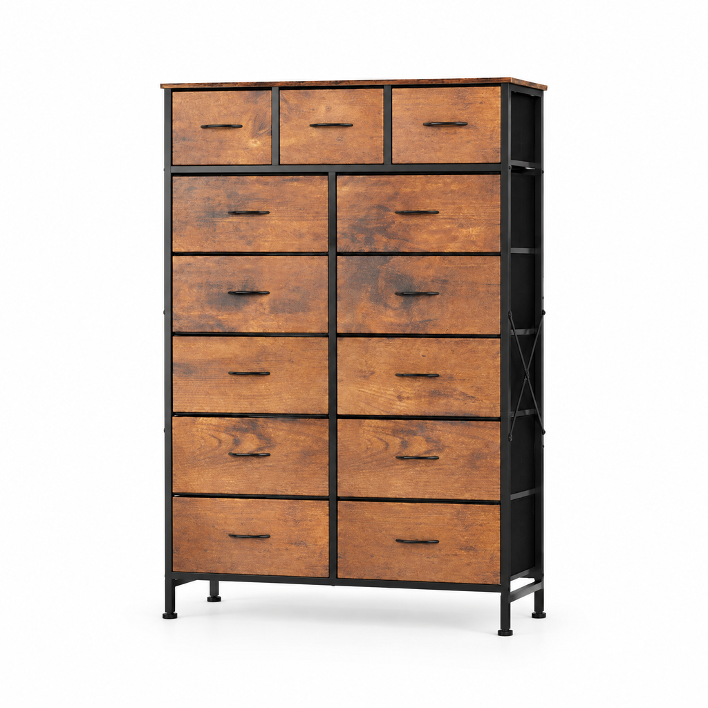 13-in Fabric Drawer Storage Tower, 56.7-inch Tall Organizer — studio hero