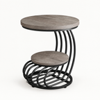 2 Tiers Couch Table,Round Side Table,End Table — studio hero