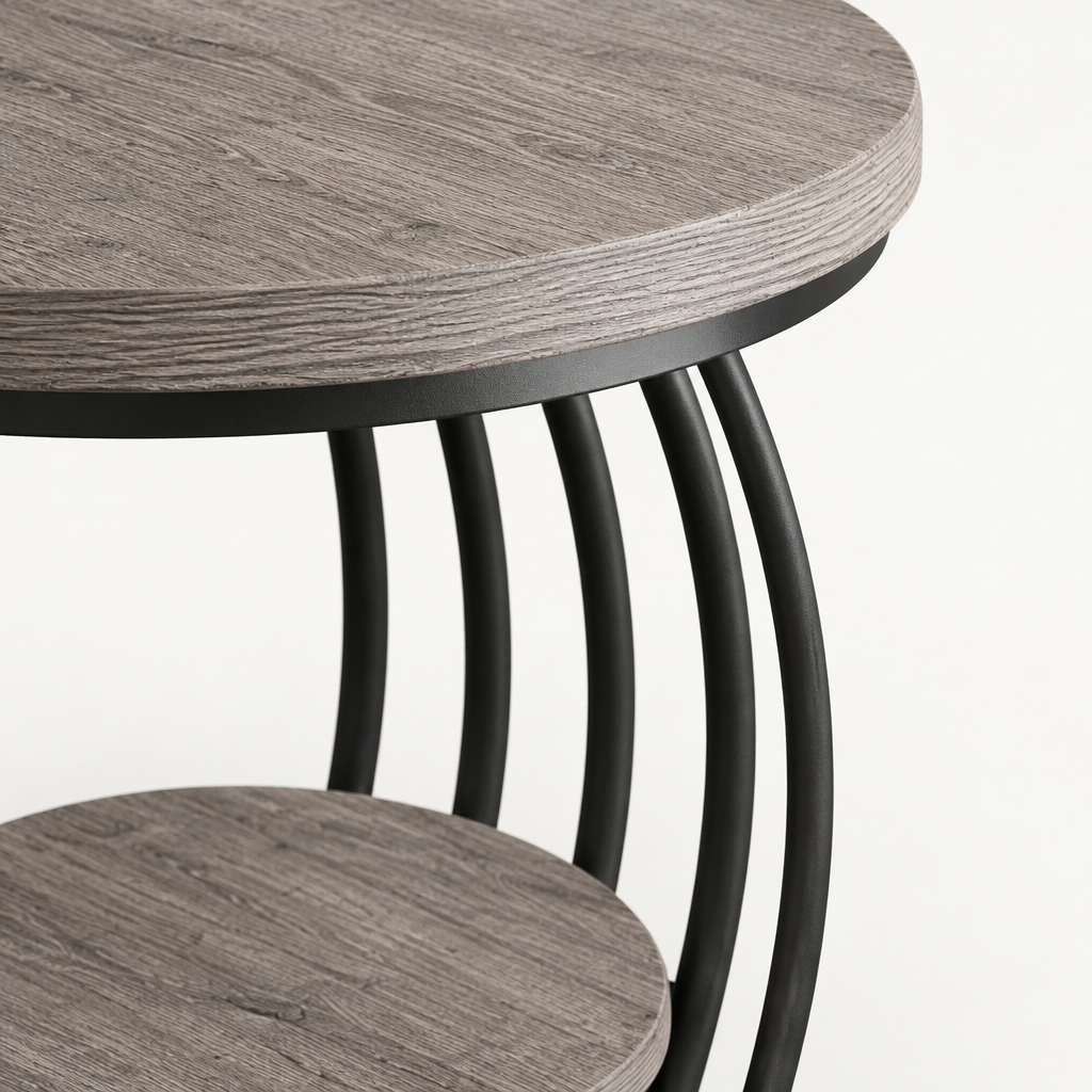 2 Tiers Couch Table,Round Side Table,End Table — studio detail