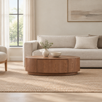 Modern Luxury Oval Coffee Table, Elegant Living Room Accent Piece,No Assembly — living room wide