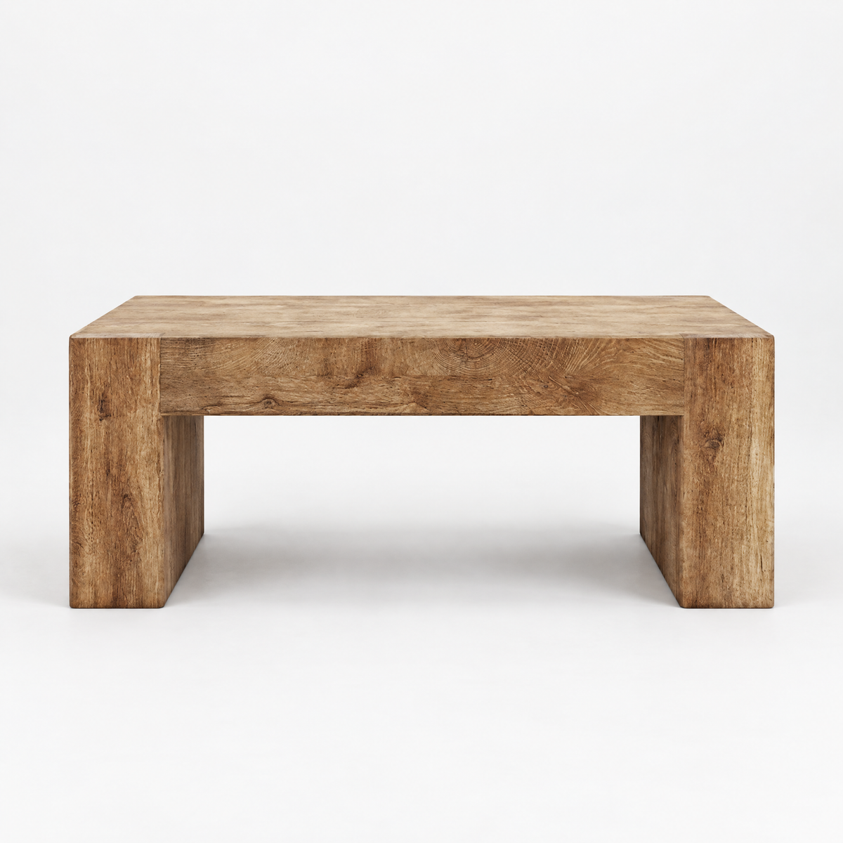 48  Farmhouse Coffee Table, Rectangle Wooden Center Table With Hidden Storage Drawer, Thick Coffee Tables For Living Room, Office, Apartment, Rest Area, Natural Wood Color — studio hero