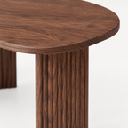 2-Piece Modern Irregular Shape Coffee Table Set For Living Room,Easy Assembly Nesting Coffee Tables, End Side Tables For Living Room Office,Walnut Color — studio detail