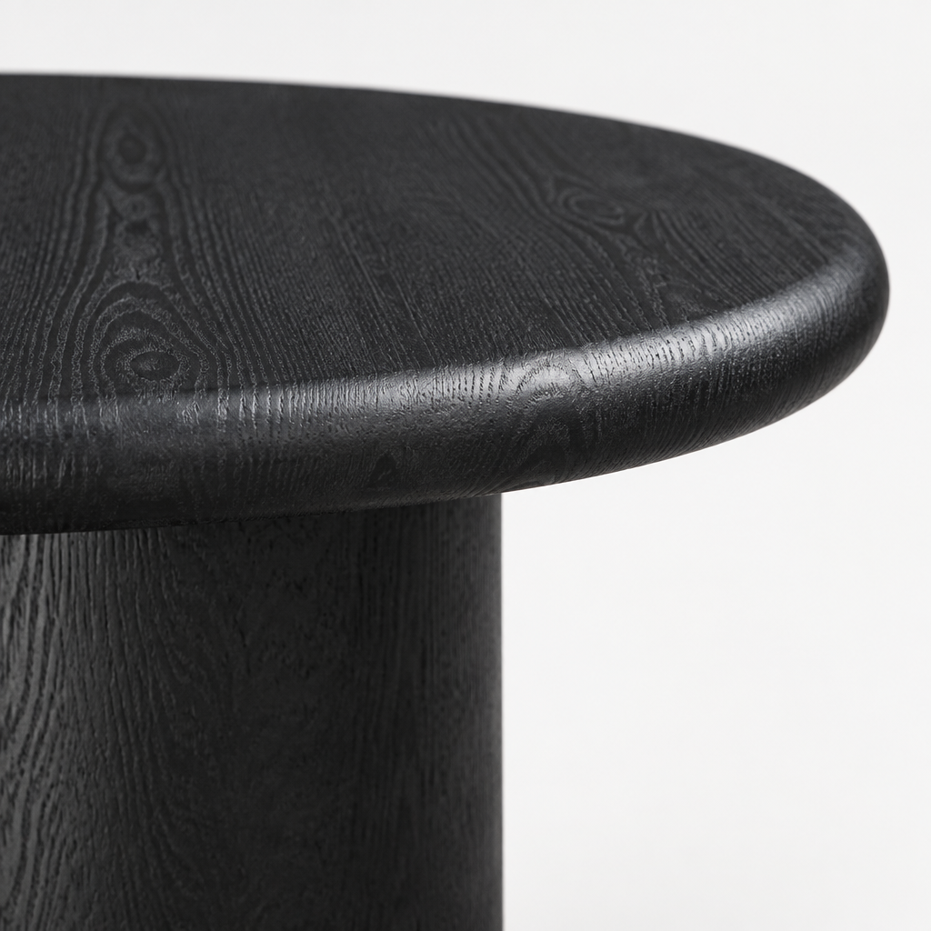 2-Piece Modern Round Coffee Table Set For Living Room,Easy Assembly Coffee Tables, End Side Tables For Leisure Area,Office,Black — studio detail