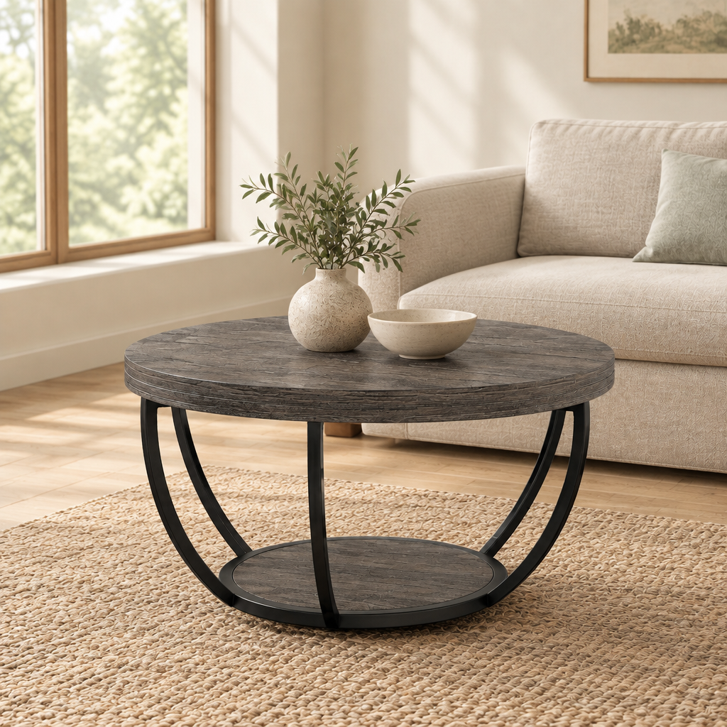 Coffee Table, Sofa Side Table, Living Room Table, Side Cabinet — living room three-quarter left
