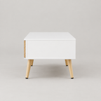 41.34 Inch Rattan Coffee Table — studio side profile