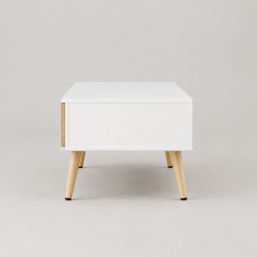 41.34 Inch Rattan Coffee Table — studio side profile