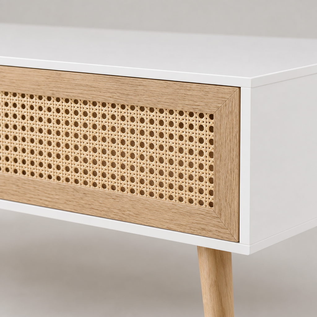 41.34 Inch Rattan Coffee Table — studio detail
