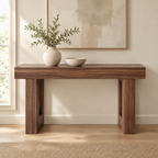 63 In Console Table, Farmhouse Desk Behind The Couch, Wooden Rectangle Entrance Desk, Narrow Long Sofa Table Accent Stand For Hallway, Bedroom, Living Room, Foyer, Easy Assembly, Brown — living room front