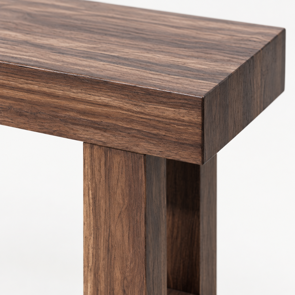 63 In Console Table, Farmhouse Desk Behind The Couch, Wooden Rectangle Entrance Desk, Narrow Long Sofa Table Accent Stand For Hallway, Bedroom, Living Room, Foyer, Easy Assembly, Brown — studio detail