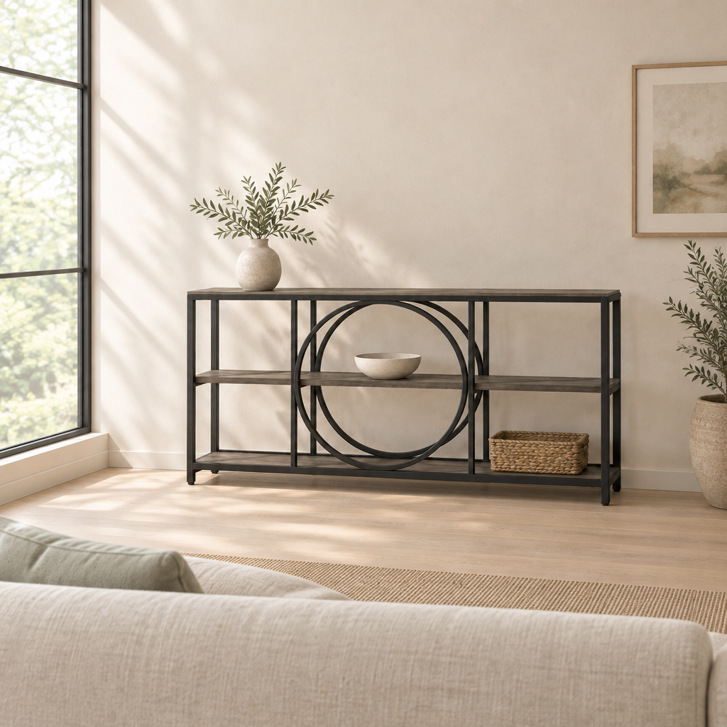 Long Console Table — living room wide