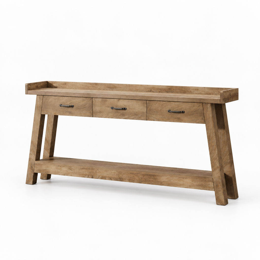 71" Long Console Table with Storage, Sofa Table — studio three-quarter