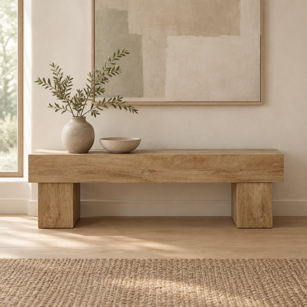 63" TV Stand Console for 55–65" TVs – Rustic — living room front