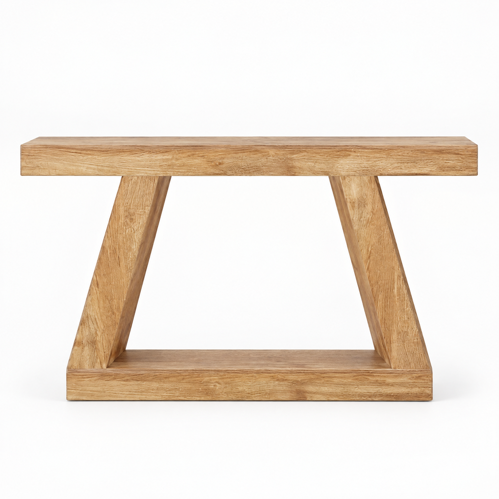 Farmhouse Storage Console Table, Entryway – Natural Wood — studio hero