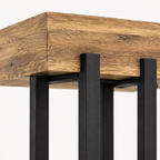 63" Industrial Console Table, Iron Legs – Rustic Brown — studio detail