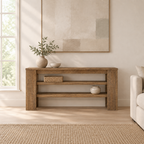 47" Media Console with Open Shelves, TV Stand — living room wide