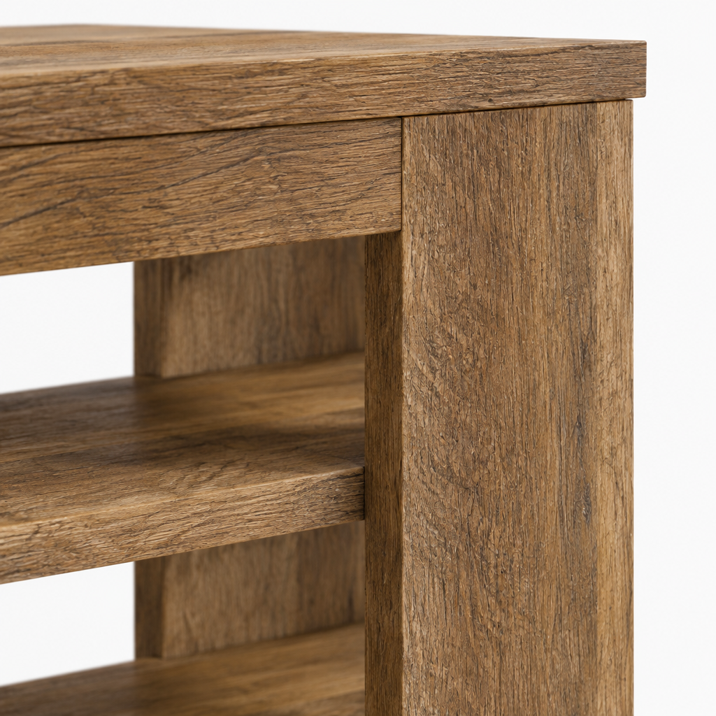 47" Media Console with Open Shelves, TV Stand — studio detail