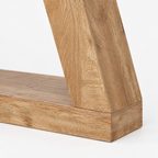 Farmhouse Storage Console Table, Entryway – Natural Wood — studio detail
