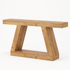 Farmhouse Storage Console Table, Entryway – Natural Wood — studio three-quarter