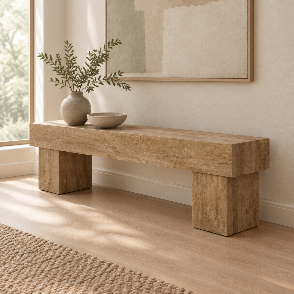 63" TV Stand Console for 55–65" TVs – Rustic — living room three-quarter right