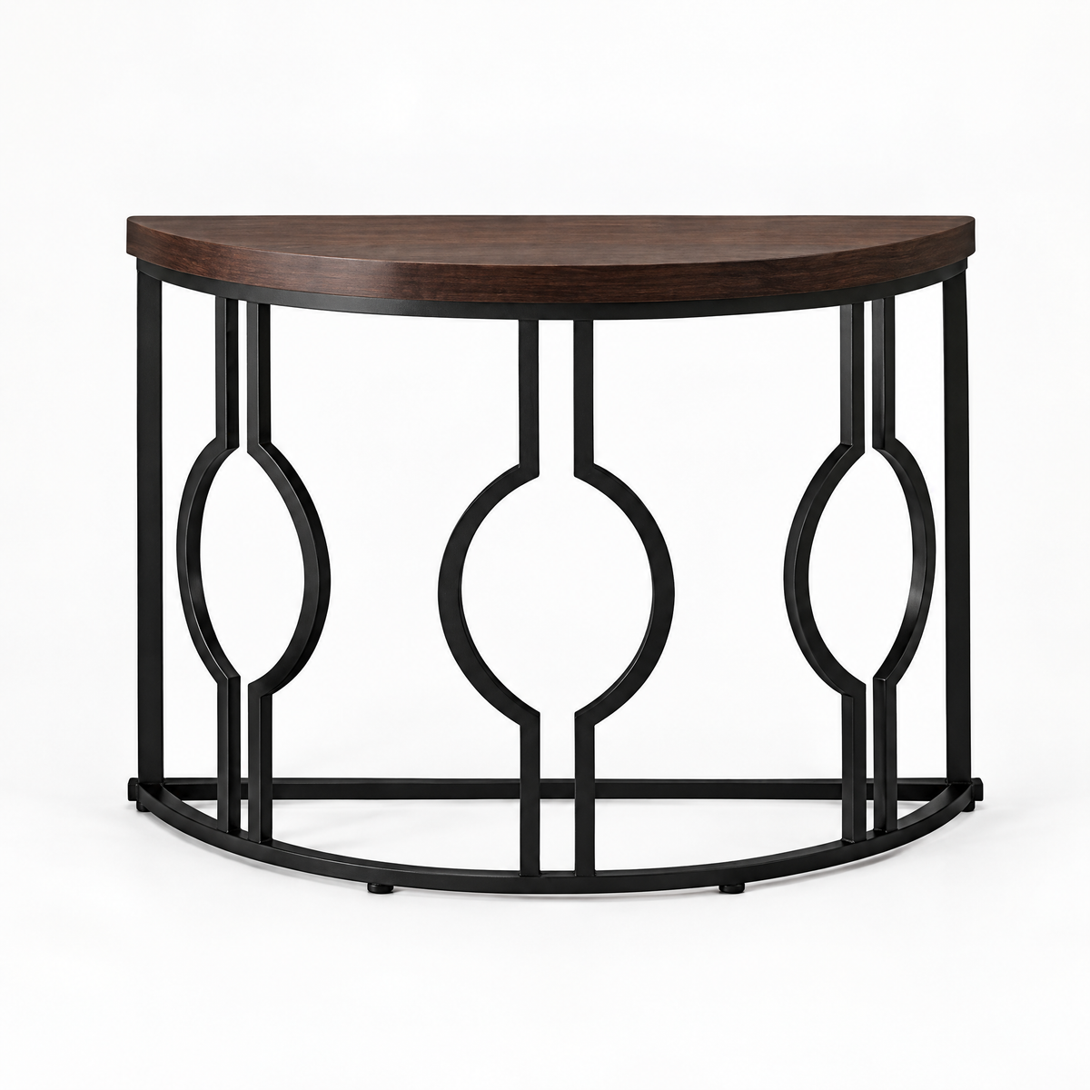 Curved Semi-Circle Console Table, Retro – Dark — studio hero