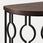 Curved Semi-Circle Console Table, Retro – Dark — studio detail
