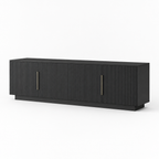 67" TV Stand with 16-Color LED Lights – Black — studio three-quarter